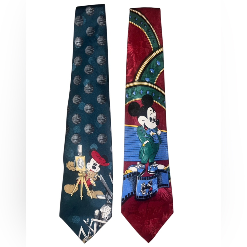 Vintage Disney Mickey Unlimited Mickey Mouse Neck Ties Film TV Producer